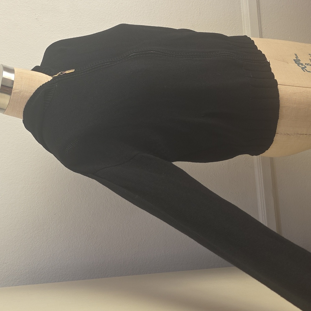 St John Black Long‎ Sleeve Cardigan Size Small